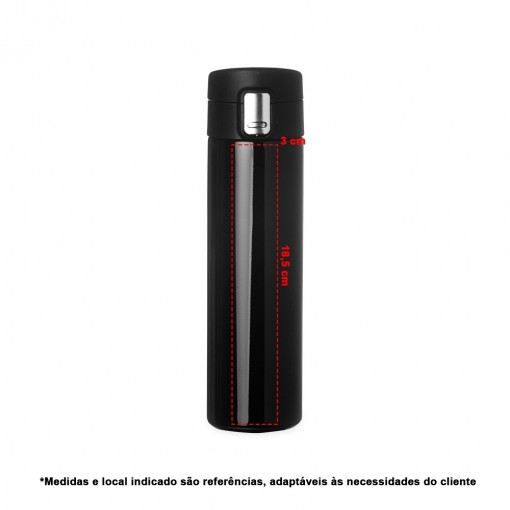 Garrafa Térmica em Inox 450ml Personalizada MG18716A