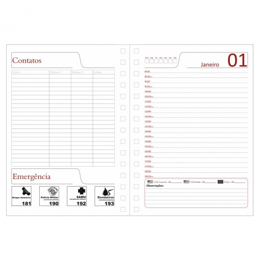 Agenda Permanente Wire-o MDF Sublimática Personalizada Para Brinde MG14611