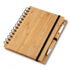 Caderno Com Caneta Em Bambu Personalizado MACAD390