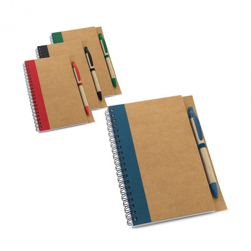 Caderno Com Caneta Em Papel Kraft Reciclado Personalizado MD93715