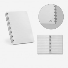 Caderno Espiral A5 Em PP Com Folhas Pautadas Recicladas Personalizado MD93474