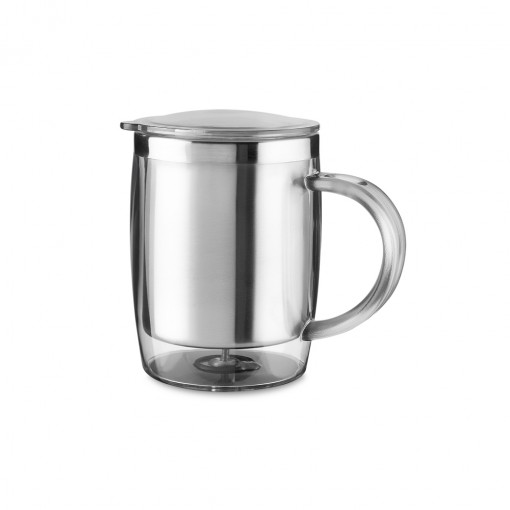 Caneca Plástica Com Aço Inox 400ml Personalizada com Logo MG14617