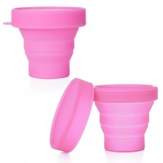 Copo Retrátil de Silicone Personalizado Para Outubro Rosa MG18578