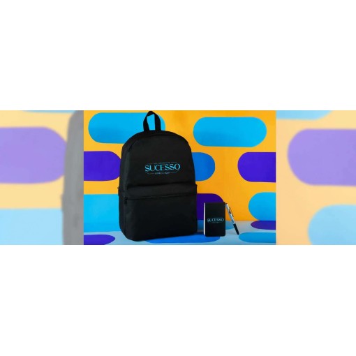 Kit Mochila, Bloco E Caneta Personalizado