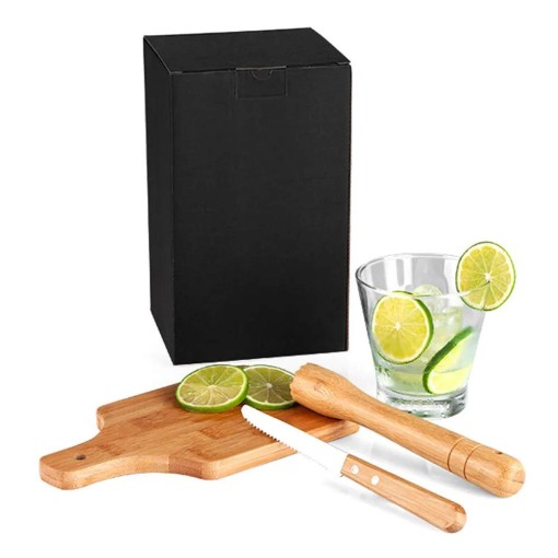 Kit Para Caipirinha Em Bambu Ibiza Personalizada 