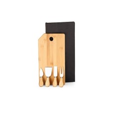 Kit para Queijo Em Bambu / Madeira / Inox Personalizado para Brindes