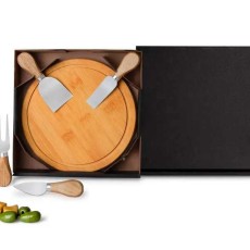 Kit para Queijo Em Bambu / Madeira / Inox Personalizado 