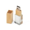 Pen Drive Cristal e Bambu Personalizado MG064