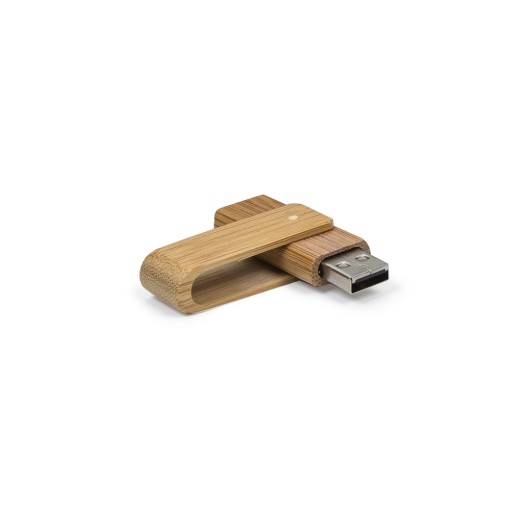 Pen Drive Giratório Eco em Bambu Personalizado MG034