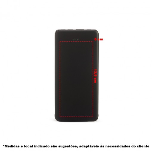 Power Bank 10.000mAh com Carregamento via Indução ou via Cabo Personalizado MG06005