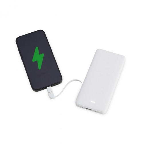 Power Bank 10.000mAh com Carregamento via Indução ou via Cabo Personalizado MG06005